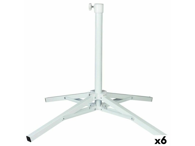 Base pour parapluie Aktive Бял Метал 65 x 60,5 x 65 cm (6 броя)