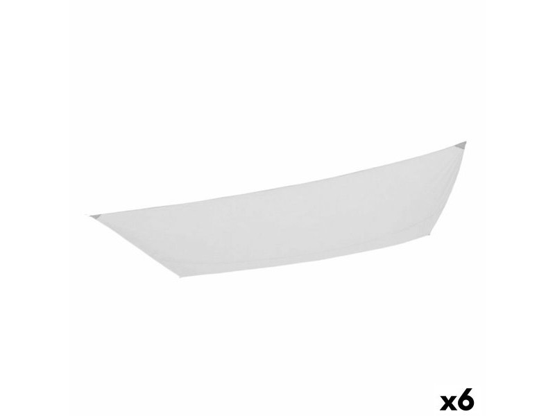 Сянка платна Aktive Квадратен Бял 200 x 0,5 x 300 cm (6 броя)