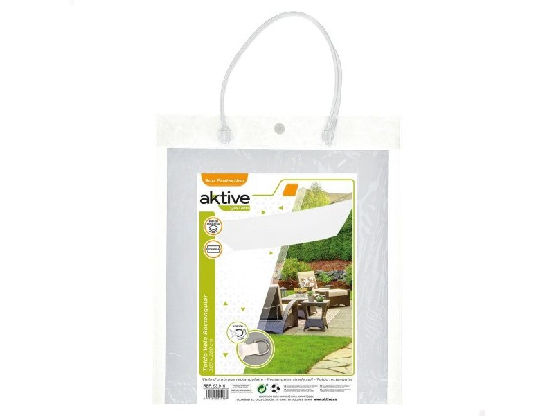 Сянка платна Aktive Квадратен Бял 200 x 0,5 x 300 cm (6 броя) Сянка платна Aktive Квадратен Бял 200 x 0,5 x 300 cm (6 броя)