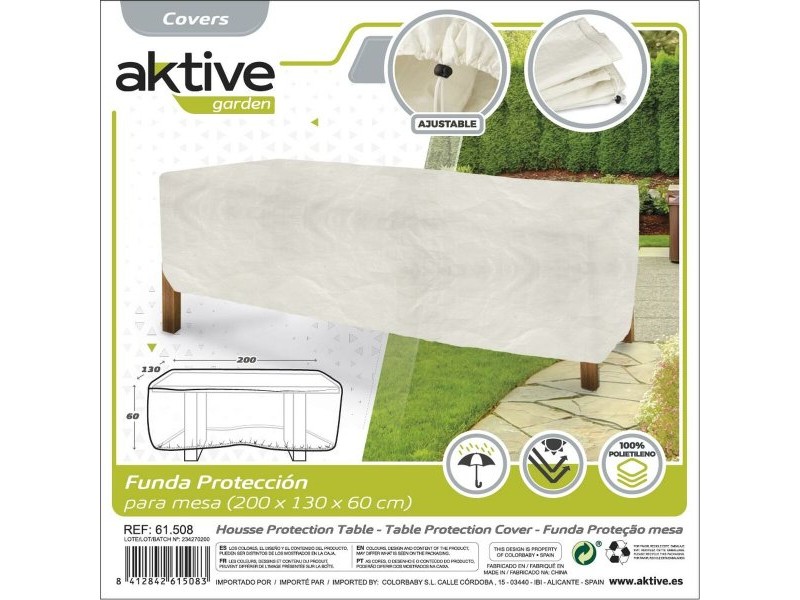 Защитен калъф Aktive Маси полиетилен 200 x 60 x 130 cm (6 броя)