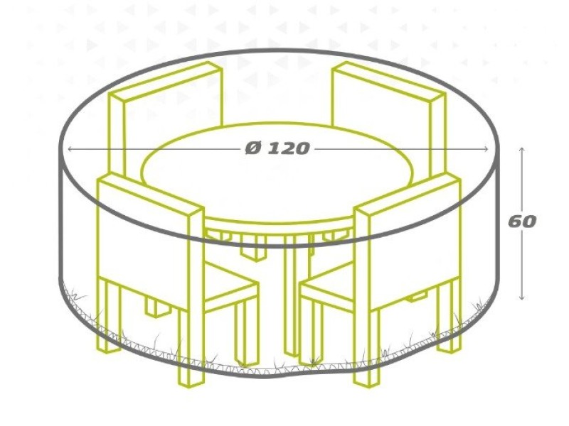 Защитен калъф Aktive Ø 120 cm Маси 120 x 60 x 120 cm (6 броя)