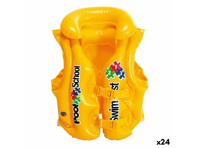 Надуваема Жилетка за Басейн Intex 50 x 47 x 40 cm (24 броя)