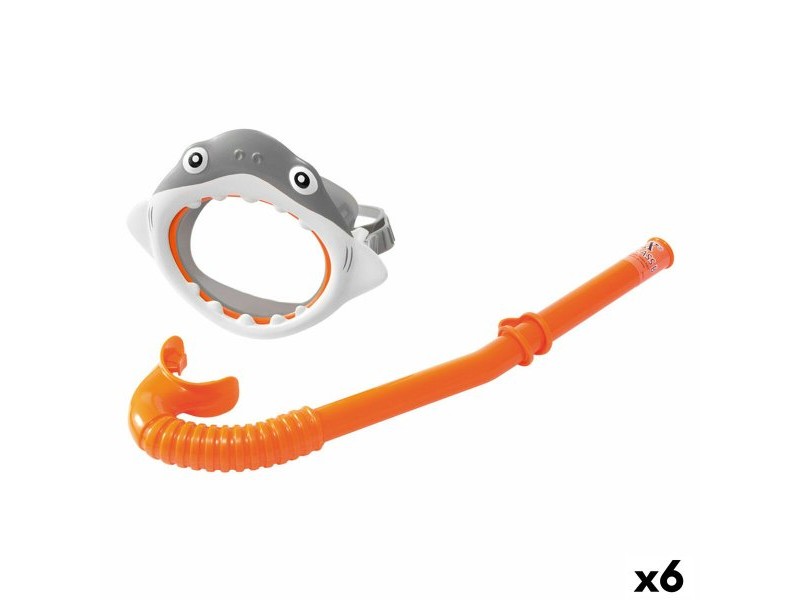 Очила за Гмуркане с Детски Шнорхел Intex Акула (6 броя)