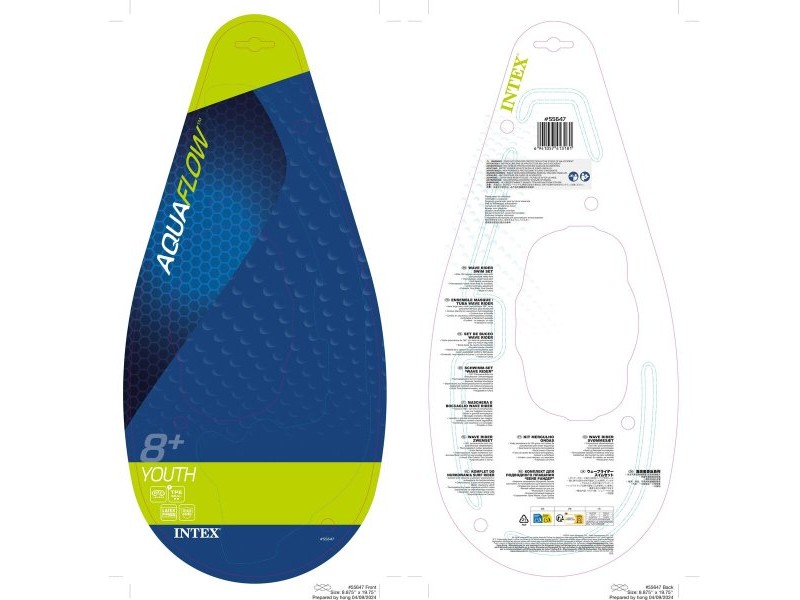 Очила за Гмуркане с Детски Шнорхел Intex Wave Rider Оранжев