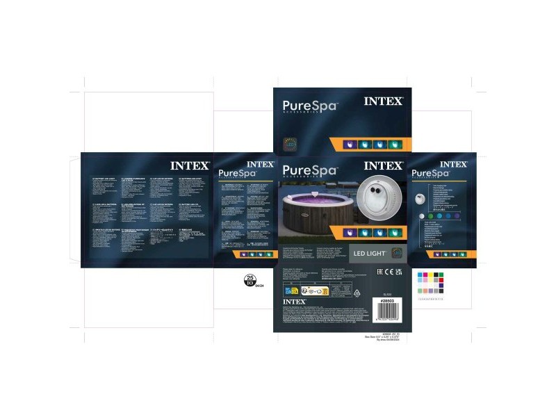 Светлина в басейна Intex 28503 12 x 12 x 6,5 cm Многоцветен (8 броя)