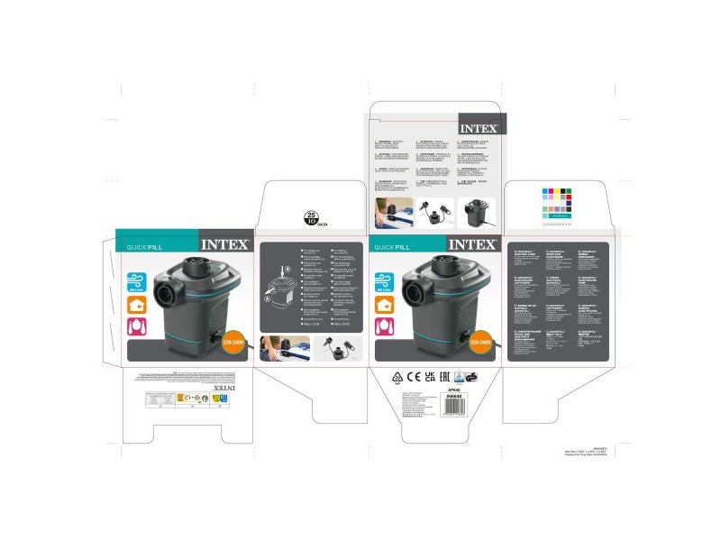 Електрическа Въздушна Помпа Intex Quick Fill Инвестиционен 220-240 V (6 броя)