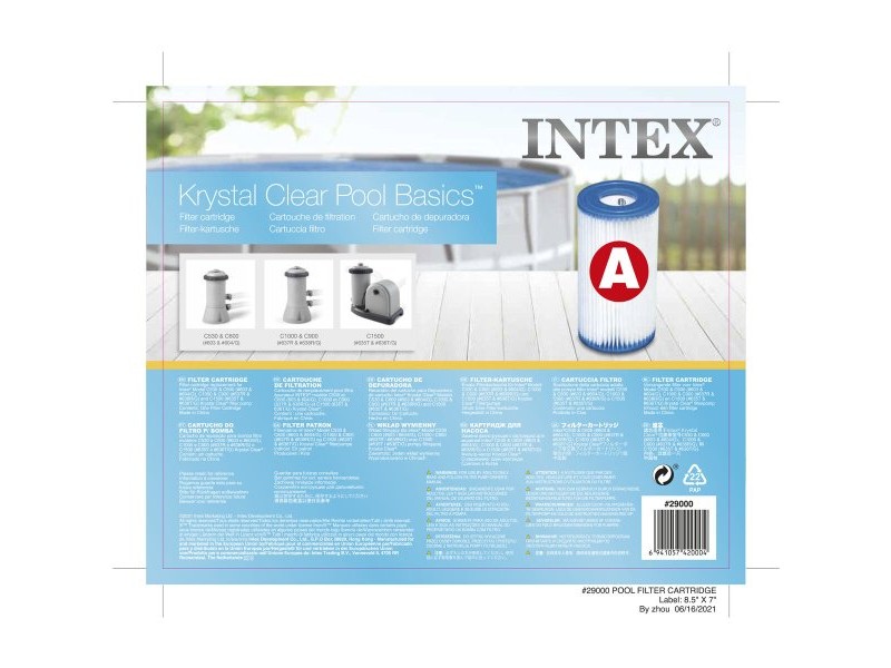 Филтър за Пречиствателна Станция Intex Замяна Вид A Филтър за Пречиствателна Станция Intex Замяна Вид A