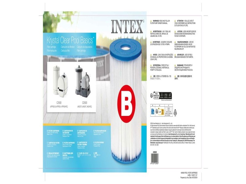 Филтър за Пречиствателна Станция Intex Замяна Вид B