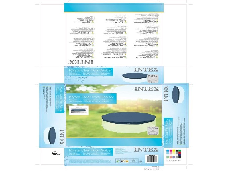 Покривало за плувен басейн Intex 28030 METAL FRAME 305 x 25 x 305 cm