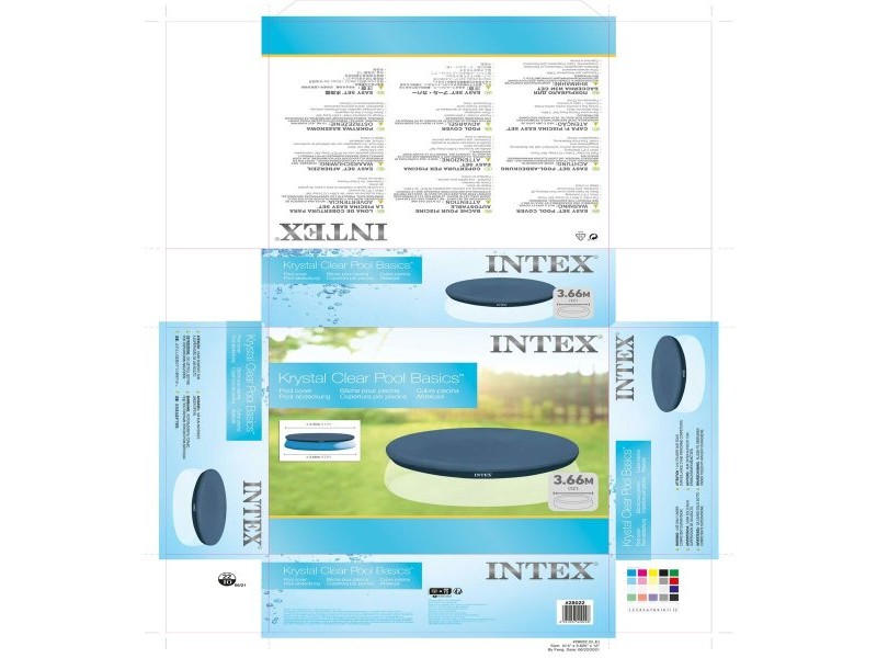 Покривало за плувен басейн Intex 28022 EASY SET 366 x 20 x 366 cm
