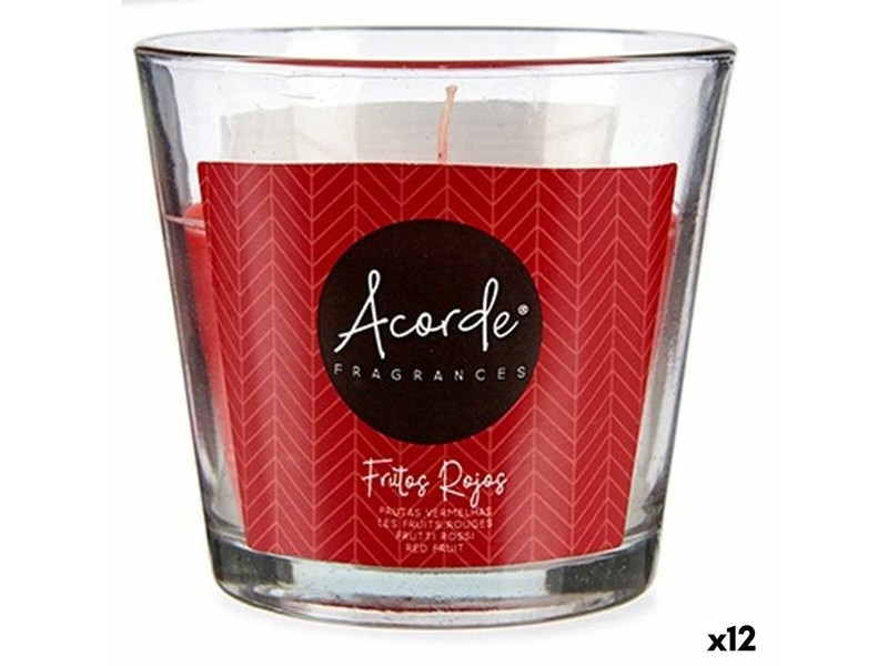 Ароматизирана Свещ Acorde Червени плодове 120 g (12 броя)
