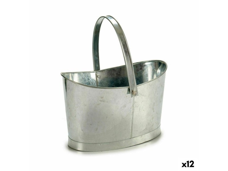 Саксия Ibergarden Сребрист цинк Кошница 21 x 19,5 x 35,5 cm (12 броя)
