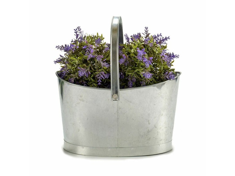 Саксия Ibergarden Сребрист цинк Кошница 21 x 19,5 x 35,5 cm (12 броя)