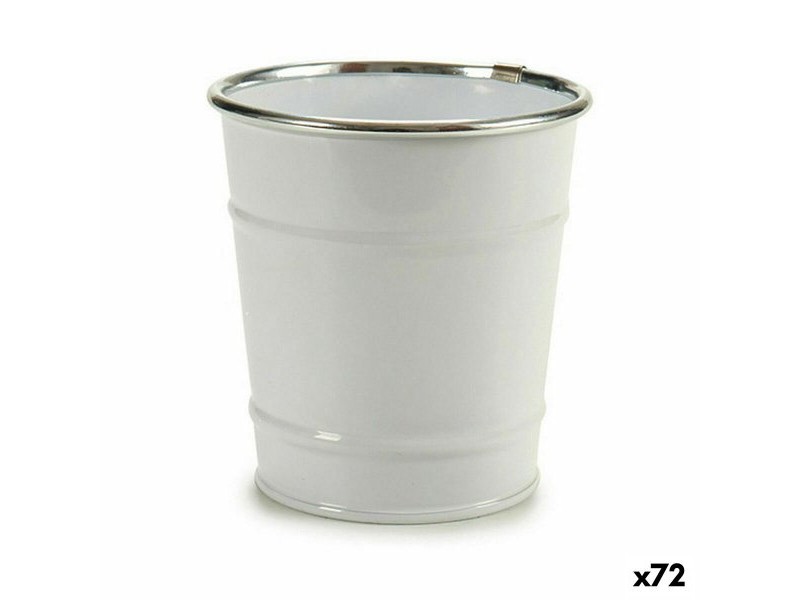 Саксия Ibergarden Бял Сребрист цинк Кубче 10,5 x 10,5 x 10,5 cm (72 броя)