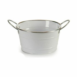 Саксия Ibergarden Бял Сребрист цинк Кубче 27,5 x 10,5 x 20 cm (24 броя)