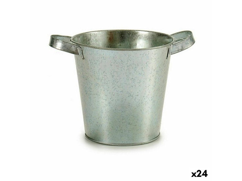 Саксия Ibergarden Сребрист цинк Кубче 20 x 14 x 16,2 cm (24 броя)