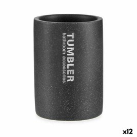 Поставка за четка за зъби Berilo Tumbler Сив Смола 7,5 x 10,2 x 7,5 cm (12 броя)