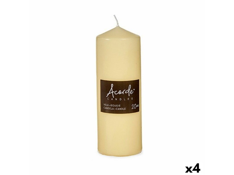 Свещ Acorde Сметана 7 x 20 x 7 cm 7 x 19,7 x 7 cm (4 броя)