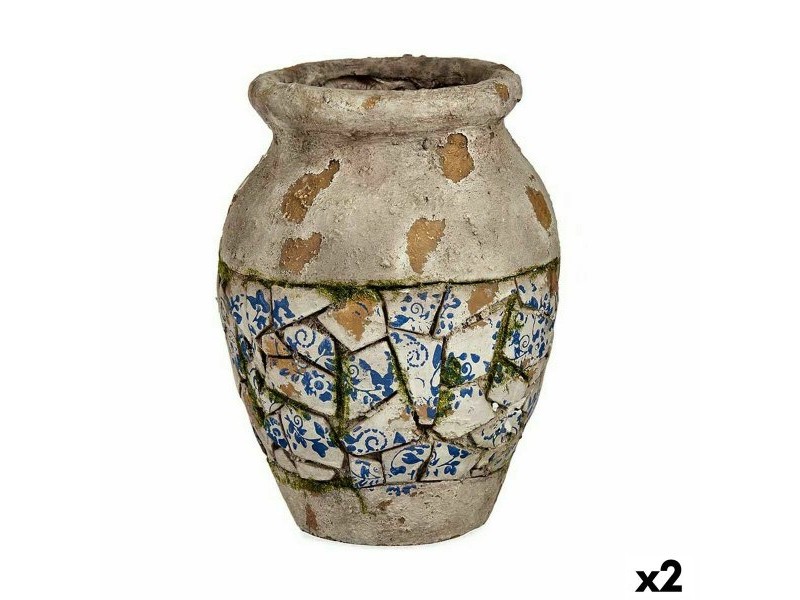 Декоративна Фигура за Градина Ibergarden Полирезин Ваза 25 x 32,5 x 25 cm (2 броя)