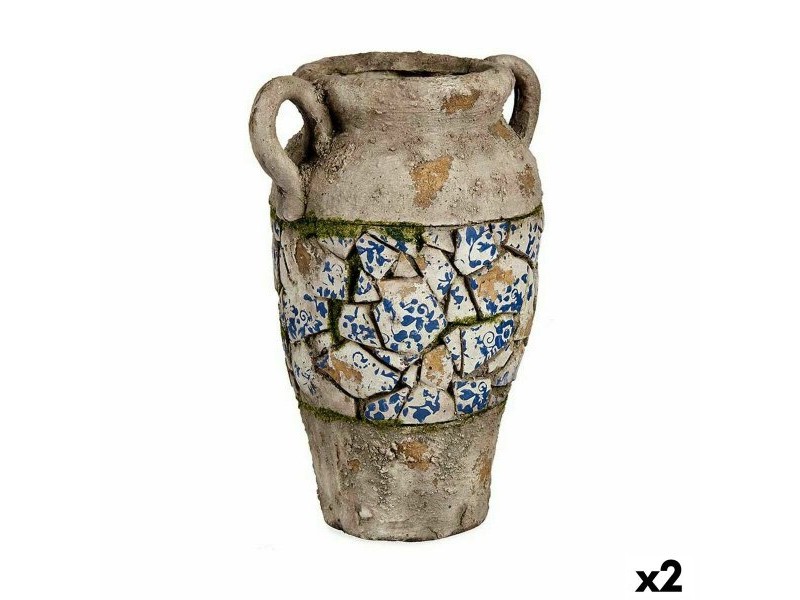 Декоративна Фигура за Градина Ibergarden Полирезин Ваза 21 x 34,5 x 28 cm (2 броя)