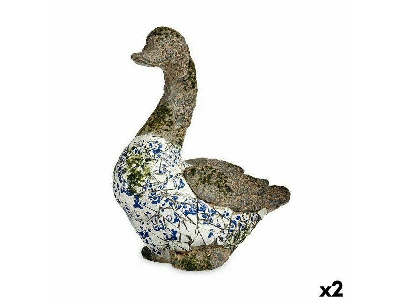 Декоративна Фигура за Градина Ibergarden Полирезин Патица 17 x 42 x 40 cm (2 броя)