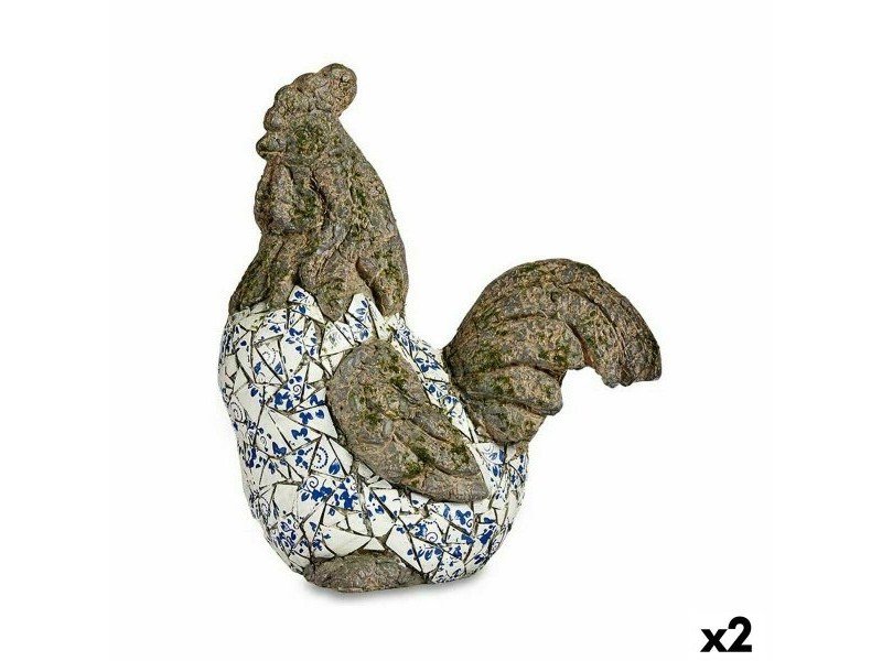 Декоративна Фигура за Градина Ibergarden Полирезин Петел 22,5 x 46 x 41,5 cm (2 броя)