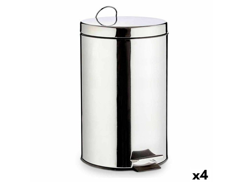 Кошче с педал Berilo Сребрист Неръждаема стомана Пластмаса 12 L (4 броя)