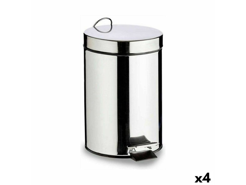 Кошче с педал Berilo Сребрист Неръждаема стомана Пластмаса 7 L (4 броя)