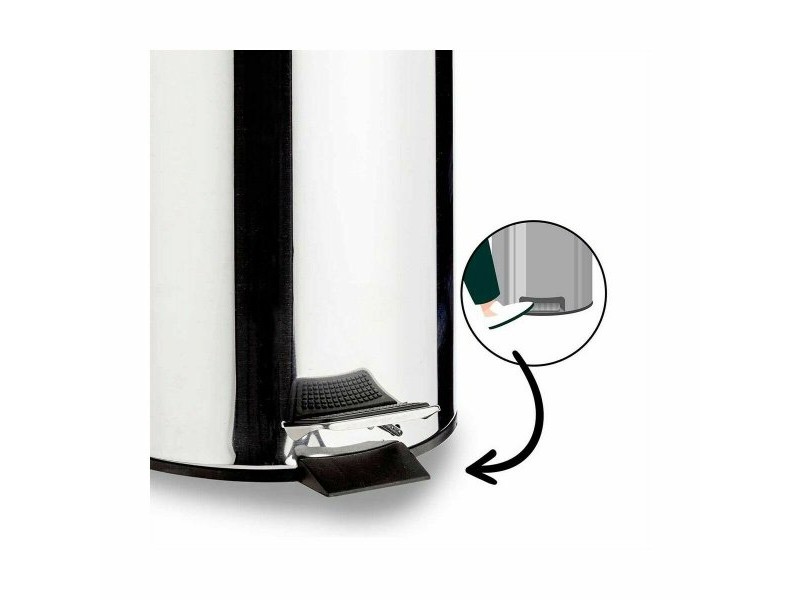 Кошче с педал Berilo Сребрист Неръждаема стомана Пластмаса 7 L (4 броя)