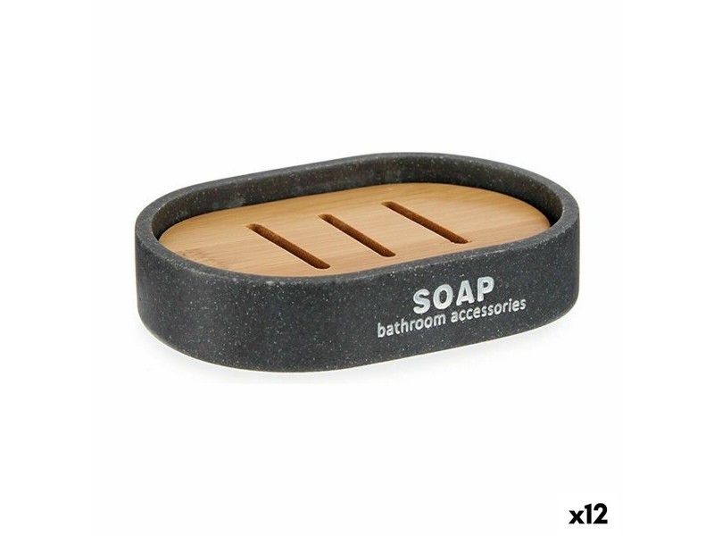 Cапунерка Berilo Кафяв Сив Смола 8 x 2,5 x 12,5 cm (12 броя)