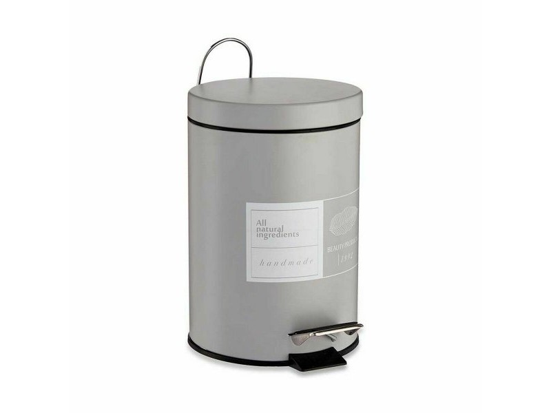 Кошче с педал Berilo Beauty Products Бял Сив Стомана Пластмаса 3 L (6 броя)