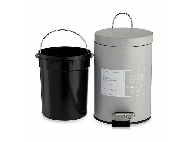 Кошче с педал Berilo Beauty Products Бял Сив Стомана Пластмаса 3 L (6 броя)
