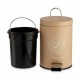 Кошче с педал Berilo Tropical Bath Бял Бежов Стомана Пластмаса 3 L (6 броя)