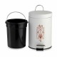 Кошче с педал Berilo Art Nouveau Бял Бронз Стомана Пластмаса 3 L (6 броя) Кошче с педал Berilo Art Nouveau Бял Бронз Стомана Пластмаса 3 L (6 броя)