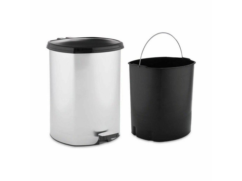 Кошче с педал Berilo Сребрист Пластмаса 11 L (6 броя)