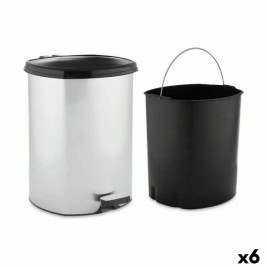 Кошче с педал Berilo Сребрист Пластмаса 11 L (6 броя)