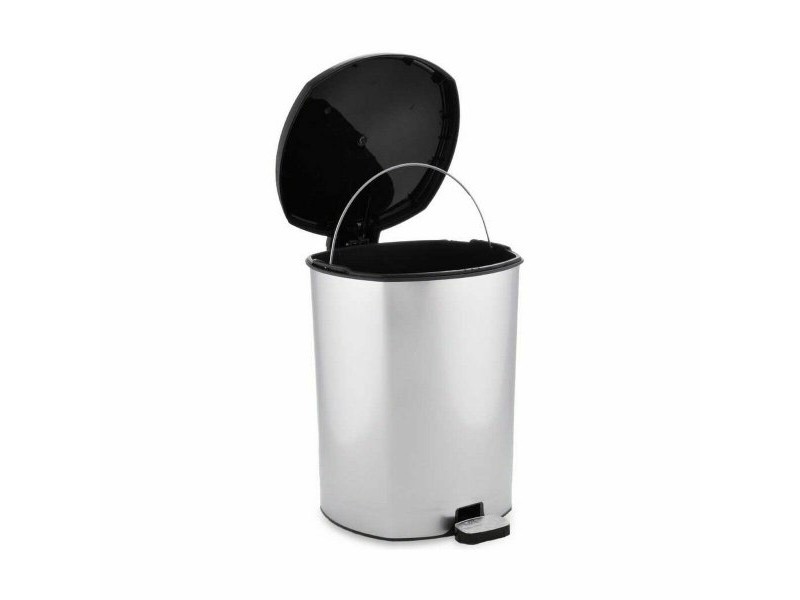 Кошче с педал Berilo Сребрист Пластмаса 11 L (6 броя)