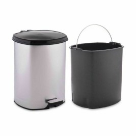Кошче с педал Berilo Сребрист Пластмаса 6 L (6 броя)