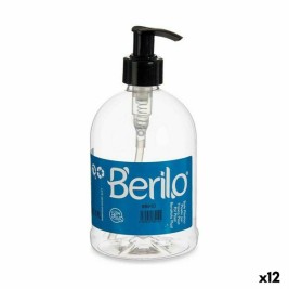 Дозатор за Сапун Berilo Черен Прозрачен Пластмаса 500 ml 8 x 16,5 x 8 cm (12 броя)