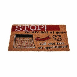 Изтривалка за Врата Gift Decor Stop Черен Червен Естествен Кокосови влакна 40 x 1,5 x 60 cm (12 броя)
