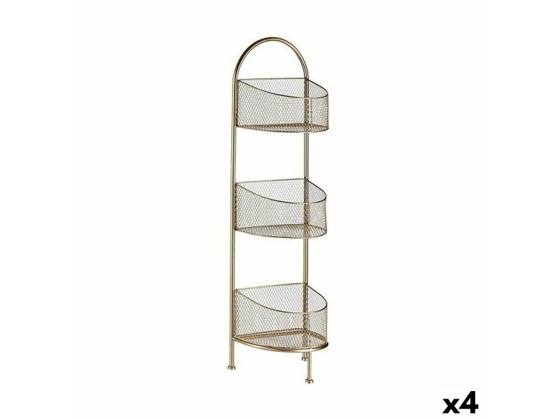 Лавица Gift Decor Златен Метал 21,2 x 97 x 28,5 cm (4 броя)