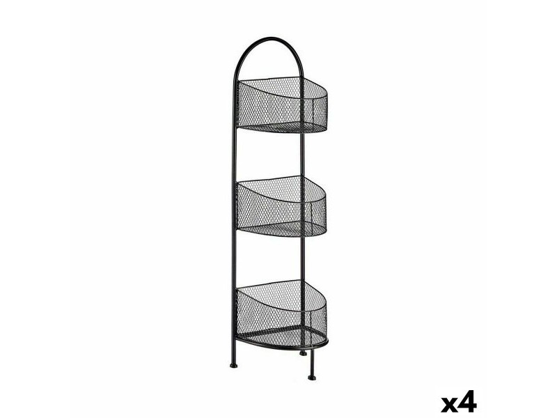 Лавица Gift Decor Черен Метал 21,2 x 97 x 28,5 cm (4 броя)