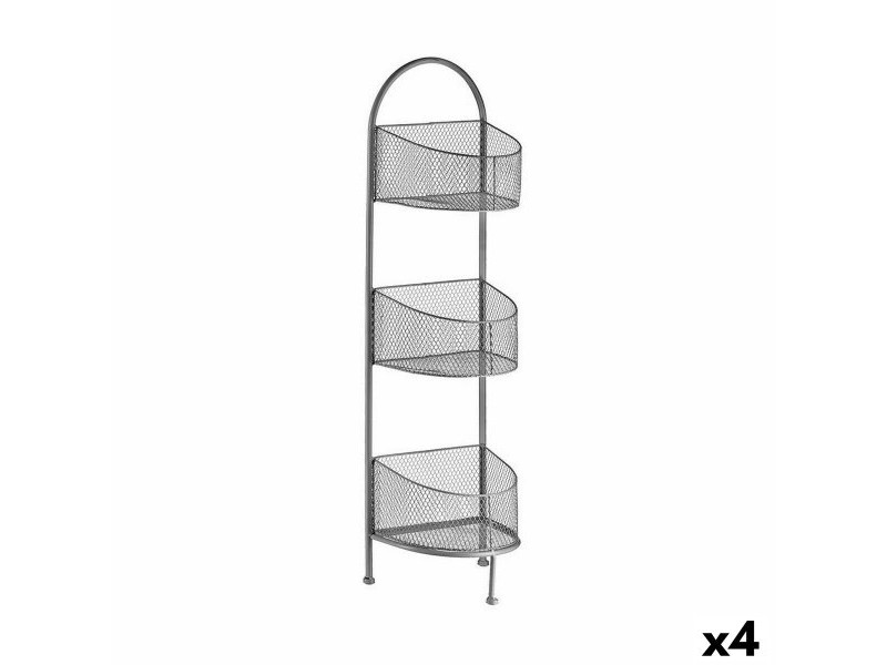 Лавица Gift Decor Сребрист Сребро Метал 21,2 x 97 x 28,5 cm (4 броя)