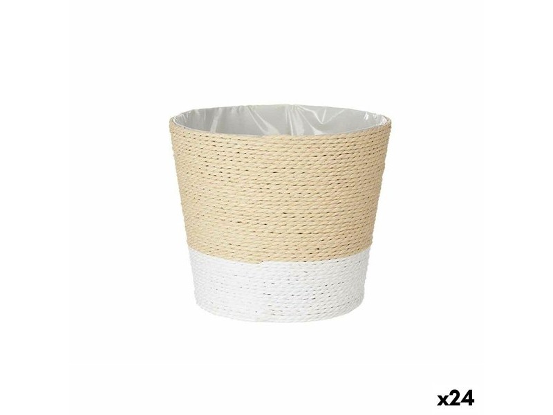 Саксия Ibergarden Бял Въже Пластмаса 19,5 x 17,5 x 19,5 cm 19,5 x 16,5 x 19,5 cm (24 броя)