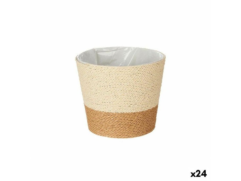 Саксия Ibergarden Кафяв Въже Пластмаса 19,5 x 17,5 x 19,5 cm 19,5 x 16,5 x 19,5 cm (24 броя)