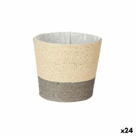 Саксия Ibergarden Сив Въже Пластмаса 19,5 x 16,5 x 19,5 cm (24 броя)
