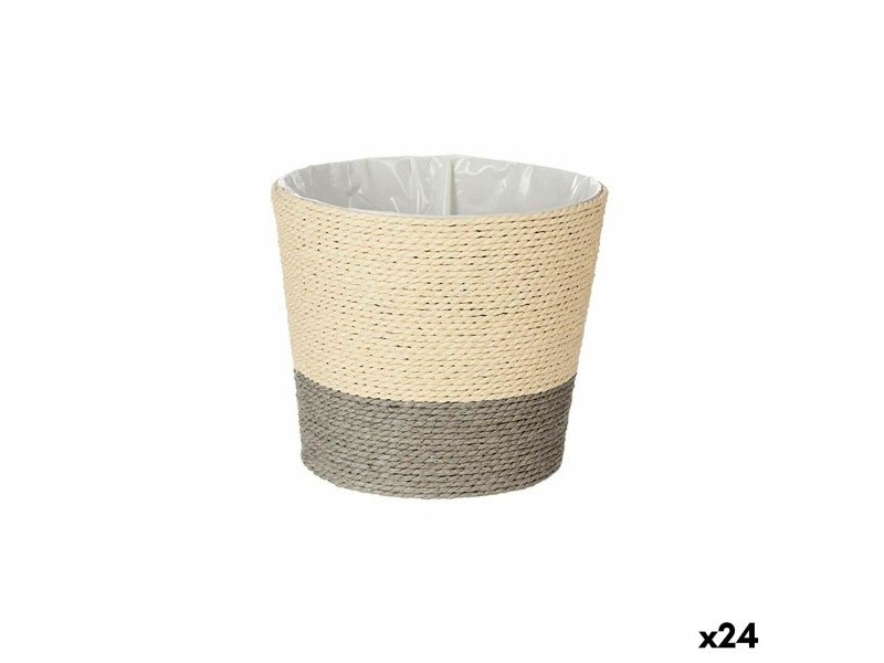 Саксия Ibergarden Сив Въже Пластмаса 19,5 x 16,5 x 19,5 cm (24 броя)