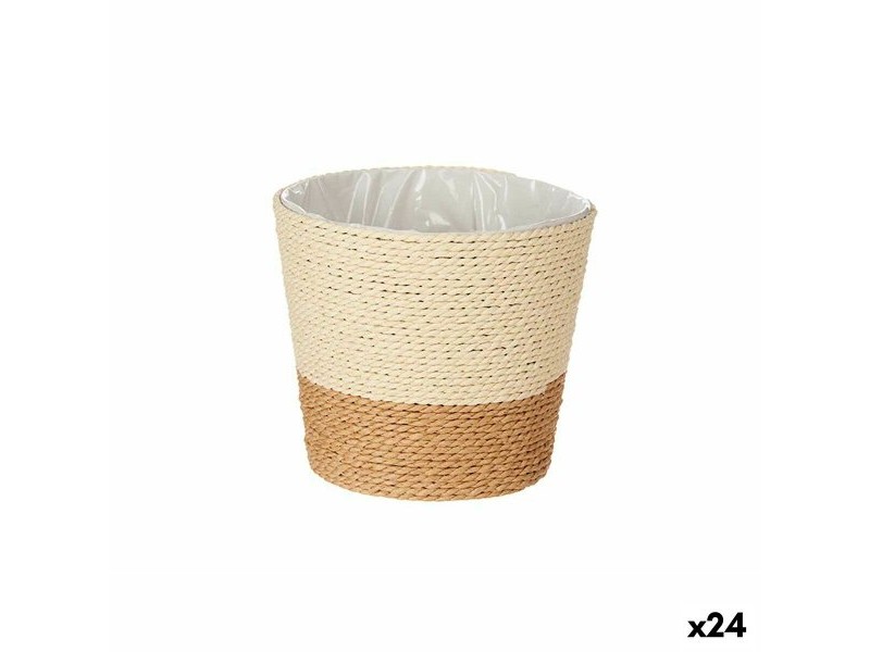 Саксия Ibergarden Кафяв Въже Пластмаса 16 x 14,5 x 16 cm (24 броя)