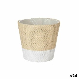 Саксия Ibergarden Бял Въже Пластмаса 14 x 12,5 x 14 cm 14 x 13 x 14 cm (24 броя)