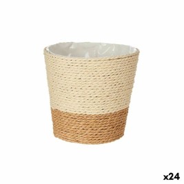 Саксия Ibergarden Кафяв Въже Пластмаса 14 x 12,5 x 14 cm 14 x 13 x 14 cm (24 броя)